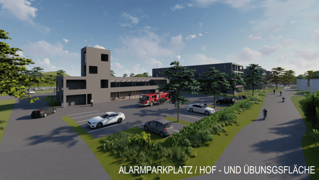 Alarmparkplatz / Hof und Übungsfläche